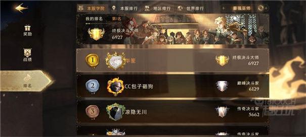 哈利波特魔法觉醒国服人物排名