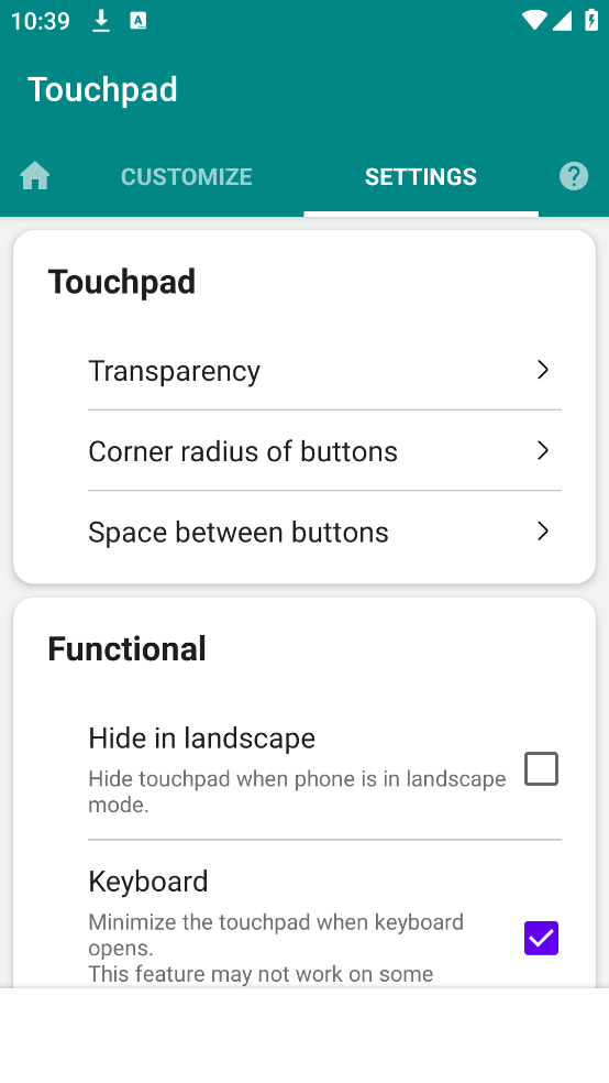 Touchpad for Big Phone Tab