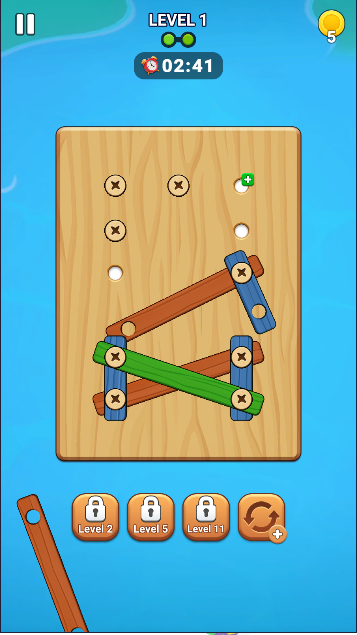 解压打螺丝游戏(Wood Screw Puzzle)