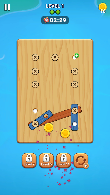 解压打螺丝游戏(Wood Screw Puzzle)