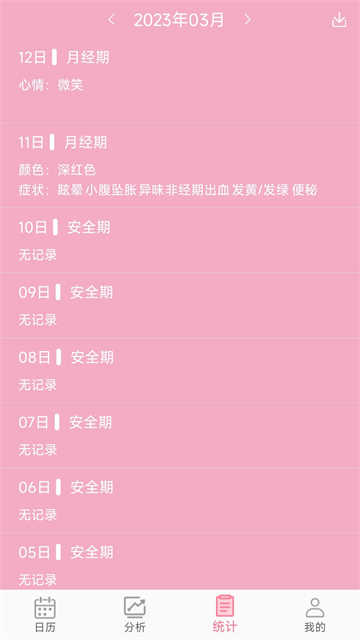 女生例假记录工具