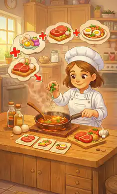 合并烹饪闲置餐厅