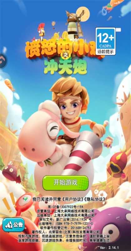 愤怒的小鸡之冲天炮