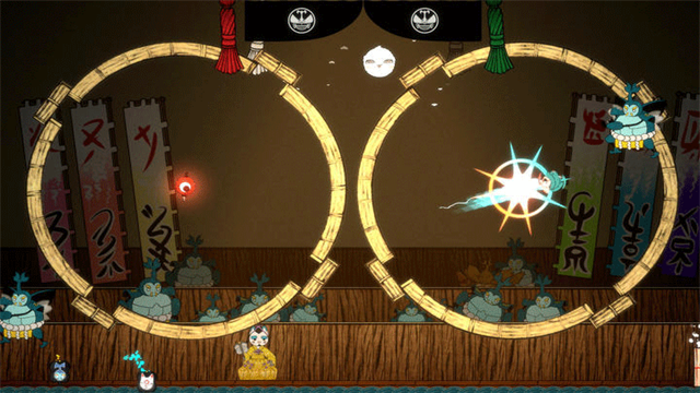 波与月夜之青莲